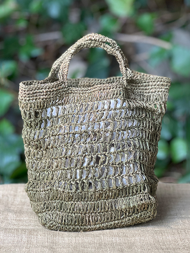 HEMP100% 手編み バッグD