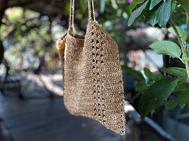 HEMP100% 手編み バッグ