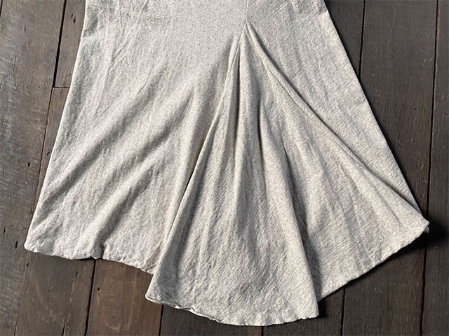 asana ヘンプコットン 厚手 マーメイド スカート・きなり