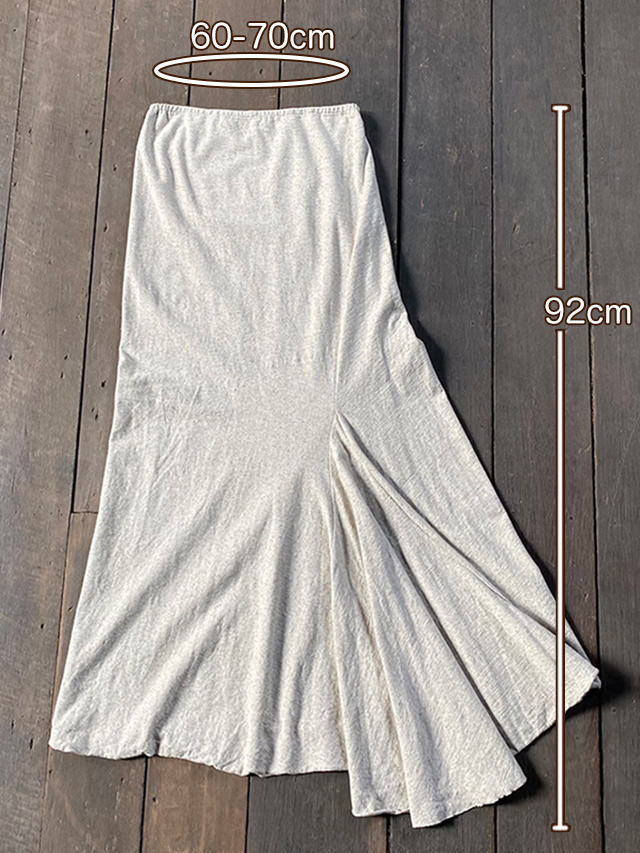 asana ヘンプコットン 厚手 マーメイド スカート・きなり