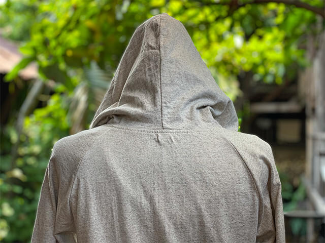 asana x chewin'bacco ヘンプコットン 厚手 パーカー・きなり