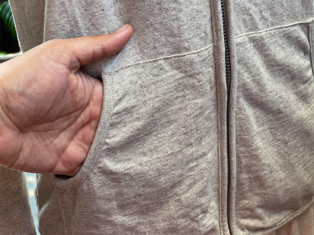 asana x chewin'bacco ヘンプコットン 厚手 パーカー・きなり