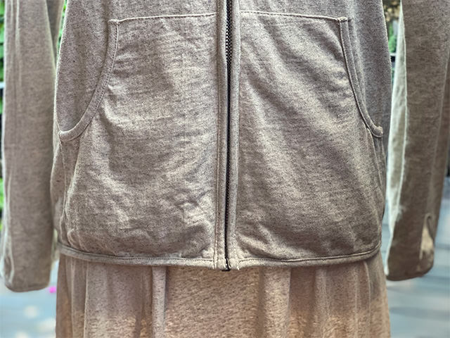 asana x chewin'bacco ヘンプコットン 厚手 パーカー・きなり