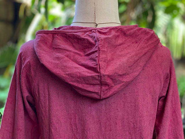 asana x chewin'bacco ヘンプコットン 厚手 パーカー・草木染め