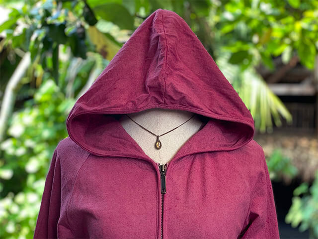 asana x chewin'bacco ヘンプコットン 厚手 パーカー・草木染め