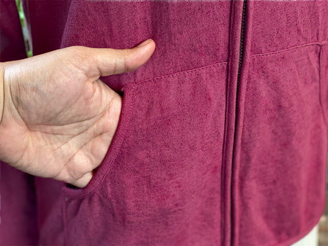 asana x chewin'bacco ヘンプコットン 厚手 パーカー・草木染め