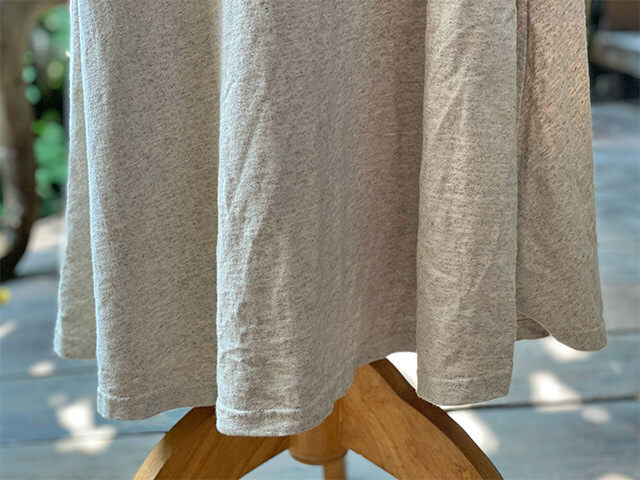 asana x chewin'bacco ヘンプコットン 切り替え ノースリーブ ワンピース・きなり