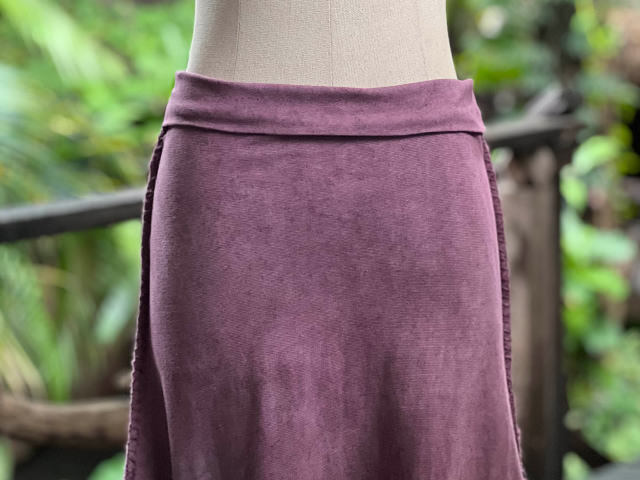 asana x chewin'bacco ヘンプコットン 厚手 タイト スリット ロングスカート・きなり