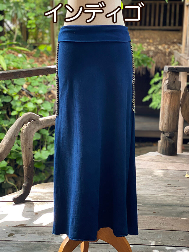 asana x chewin'bacco ヘンプコットン 厚手 タイト スリット