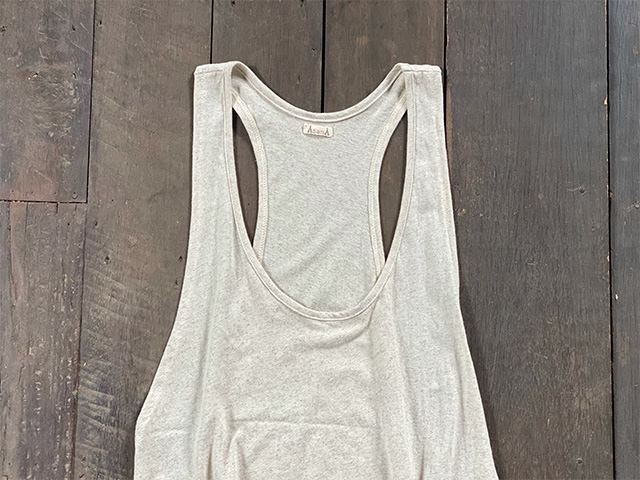 asana ヘンプコットン 薄手 オーバーオール・きなり