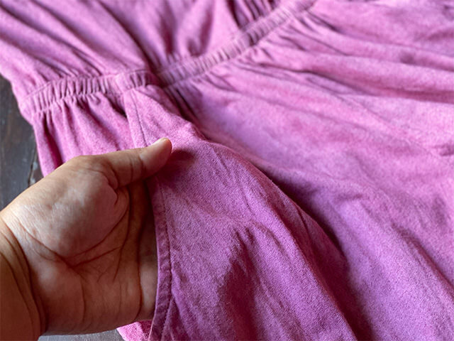 asana ヘンプコットン 薄手 オーバーオール・草木染め