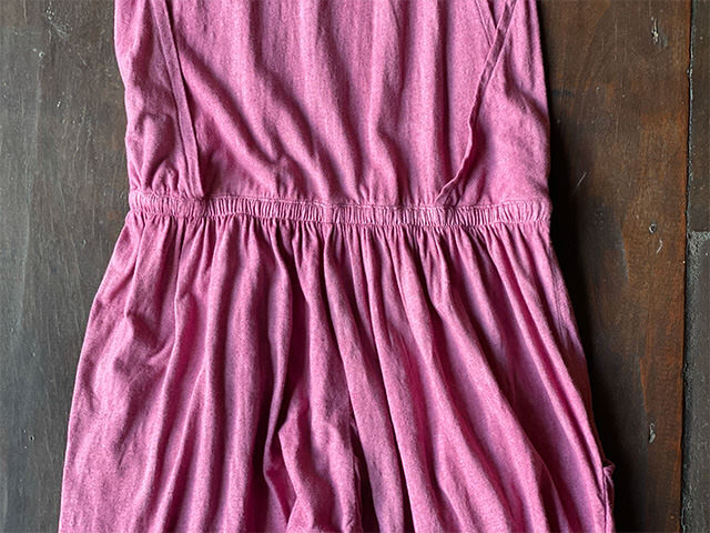 asana ヘンプコットン 薄手 オーバーオール・草木染め