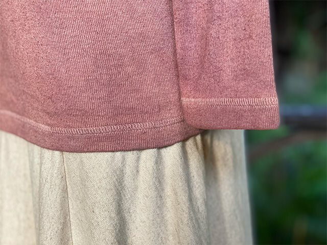 asana x chewin'bacco ヘンプコットン リブ ラグラン ロングスリーブ・きなり