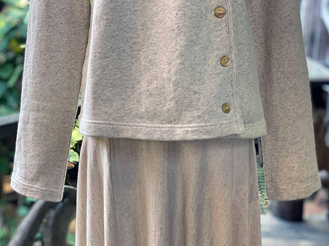 asana x chewin'bacco ヘンプコットン ふかふか カシュクール ジャケット・きなり