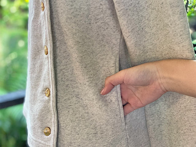 asana x chewin'bacco ヘンプコットン ふかふか カシュクール ジャケット・きなり