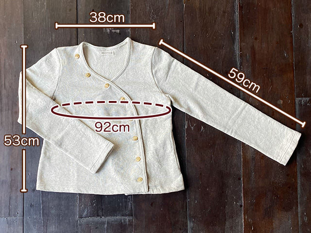 asana x chewin'bacco ヘンプコットン ふかふか カシュクール ジャケット・きなり