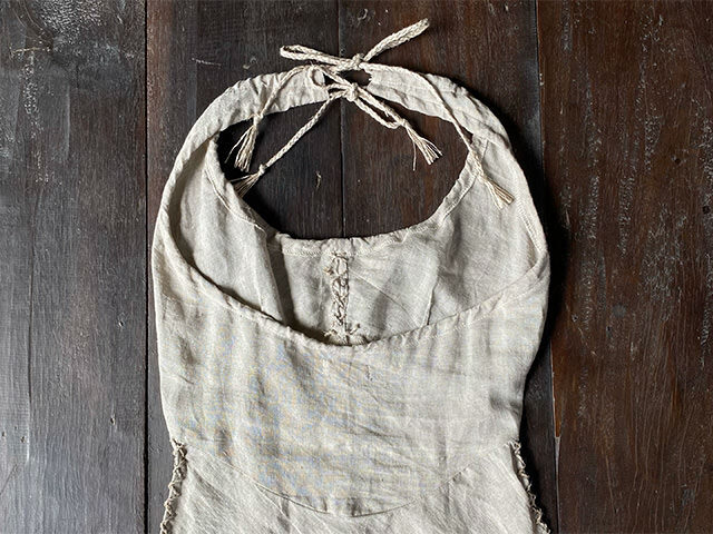 asana x chewin'bacco HEMP100% バイアス キャミ ワンピース・きなり