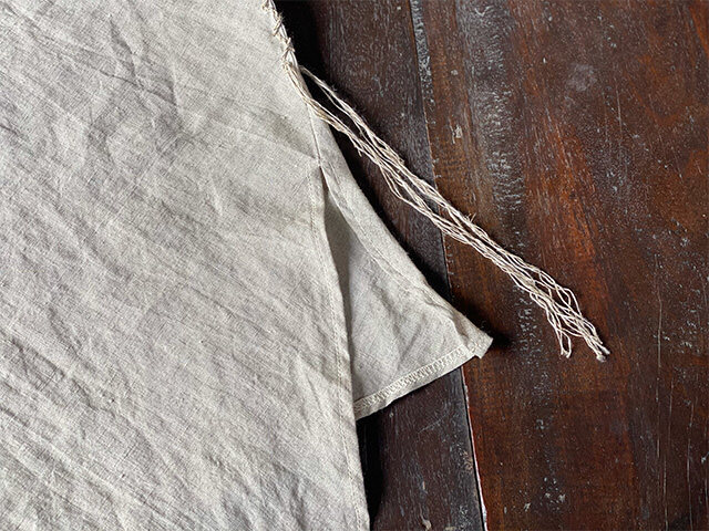 asana x chewin'bacco HEMP100% バイアス キャミ ワンピース・きなり