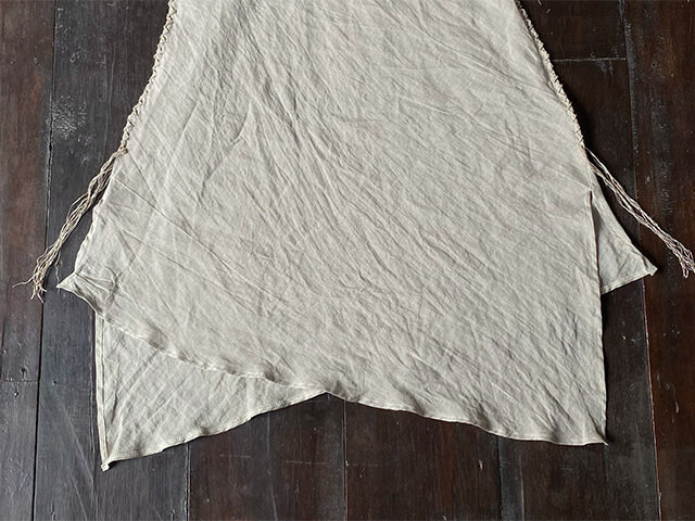 asana x chewin'bacco HEMP100% バイアス キャミ ワンピース・きなり