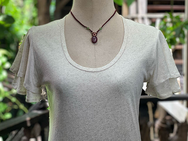 asana x chewin'bacco ヘンプコットン ダブル フレンチ Tee・きなり