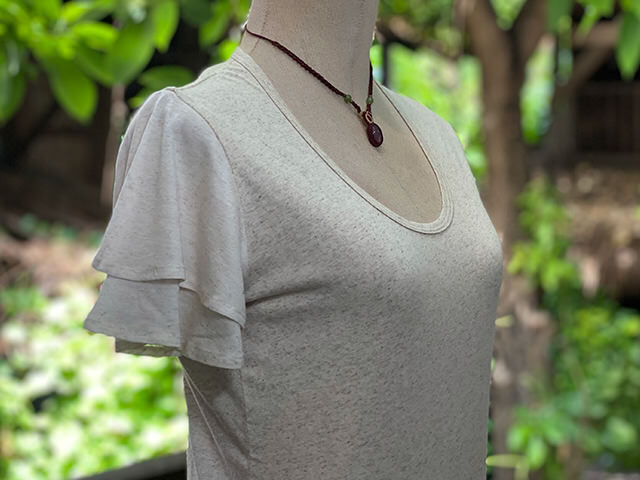 asana x chewin'bacco ヘンプコットン ダブル フレンチ Tee・きなり