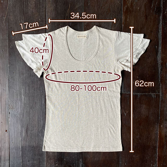 asana x chewin'bacco ヘンプコットン ダブル フレンチ Tee・きなり