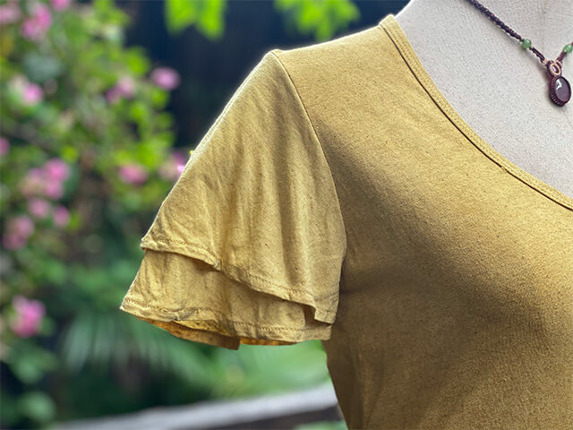 asana x chewin'bacco ヘンプコットン ダブル フレンチ Tee・草木染め