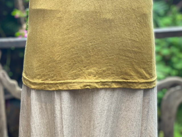 asana x chewin'bacco ヘンプコットン ダブル フレンチ Tee・草木染め