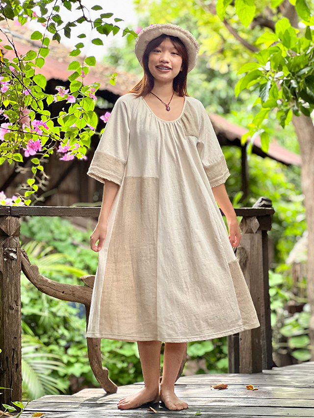 新品】payaka パヤカ ヘンプコットン チュニック ワンピース 麻