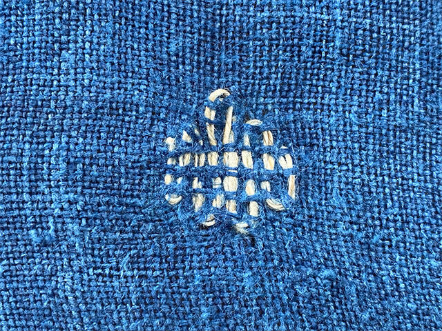 Karma HEMP100% 手織り 切り替え ノースリーブ ワンピース・インディゴ草木染め