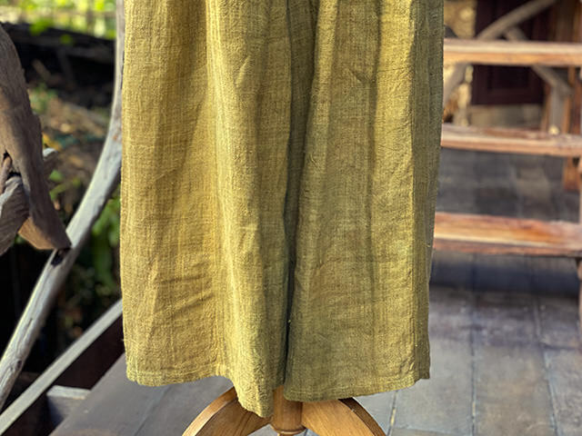 Karma HEMP100% 手織り パンツスカート・草木染め