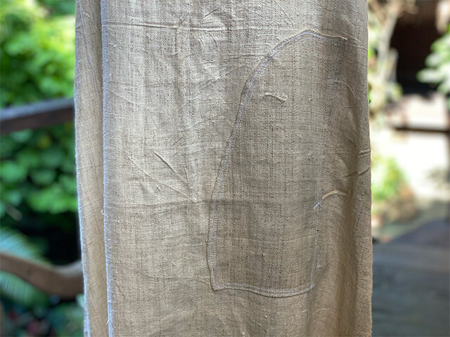 Karma HEMP100% 手織り ロング ワンピース・きなり