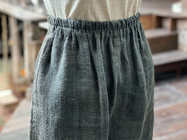 Karma HEMP100% 手織り パンツ・草木染め