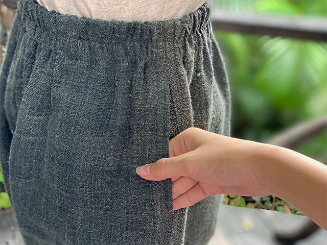 Karma HEMP100% 手織り パンツ・草木染め