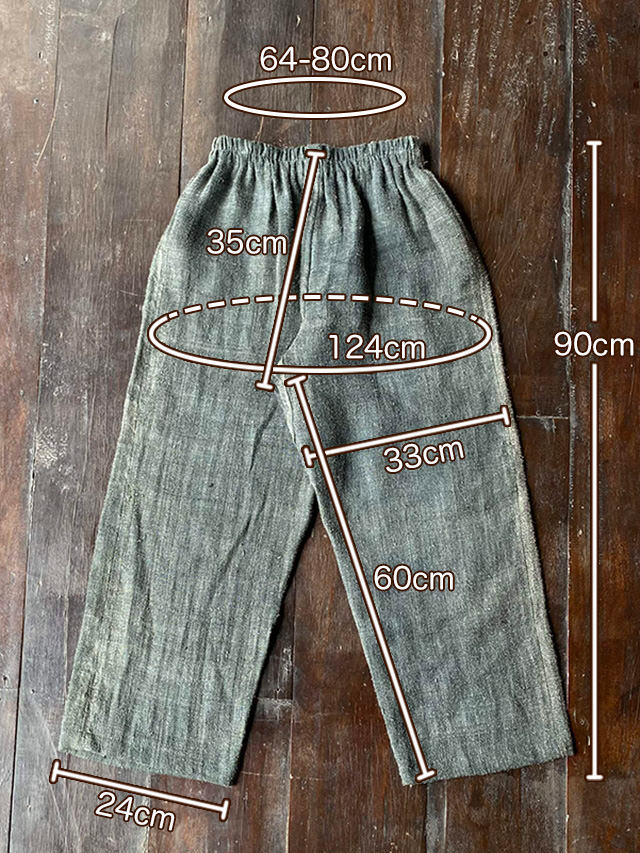 Karma HEMP100% 手織り パンツ・草木染め