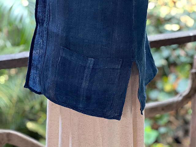 Karma HEMP100% 手織り ベスト・草木染め