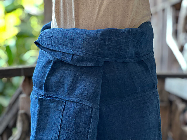 Karma HEMP100% 手織り タイパンツ・草木染め