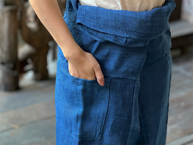 Karma HEMP100% 手織り タイパンツ・草木染め