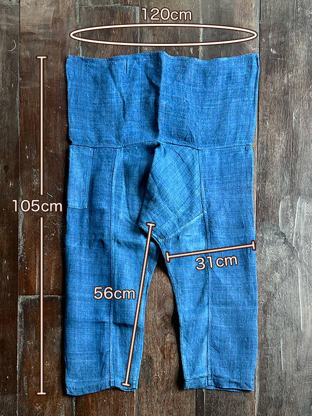 Karma HEMP100% 手織り タイパンツ・草木染め