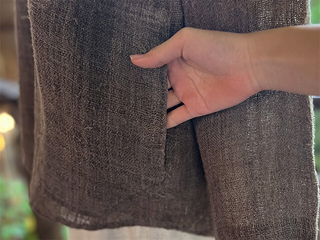 Karma HEMP100% 手織り ジャケット・草木染め