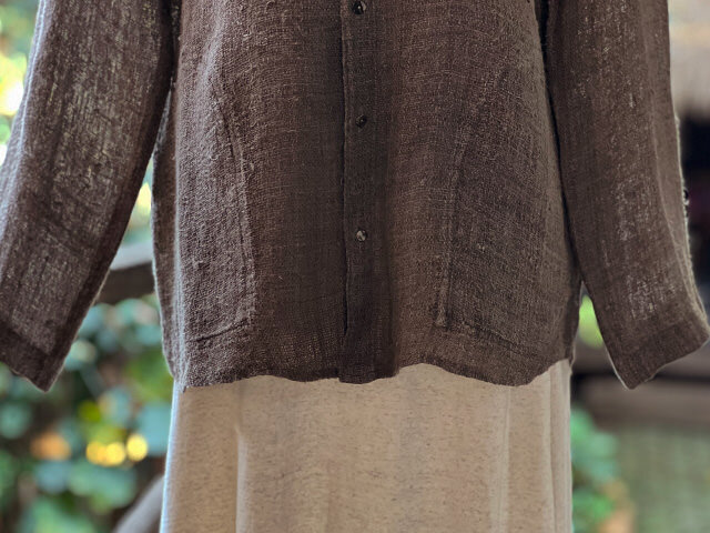 Karma HEMP100% 手織り ジャケット・草木染め