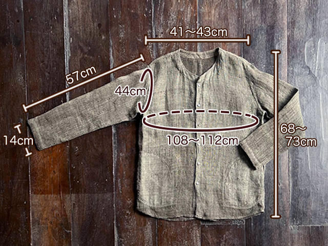 Karma HEMP100% 手織り ジャケット・草木染め