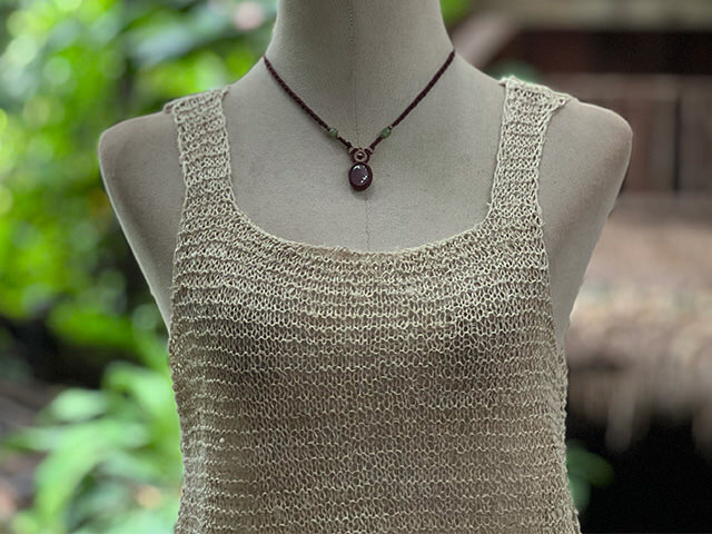 Karma HEMP100% 手編み キャミソール