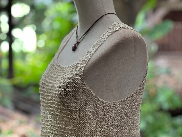 Karma HEMP100% 手編み キャミソール