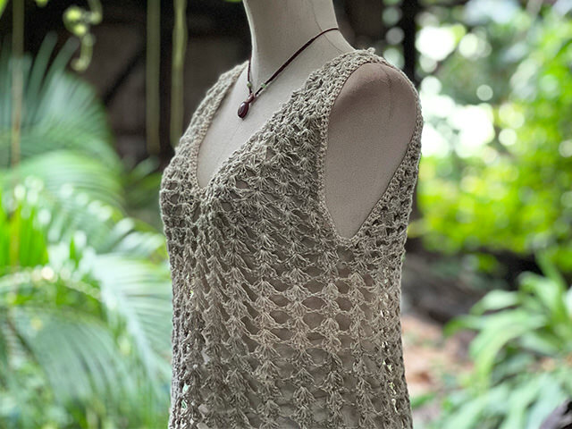 Karma HEMP100% 手編み ノースリーブ ワンピース