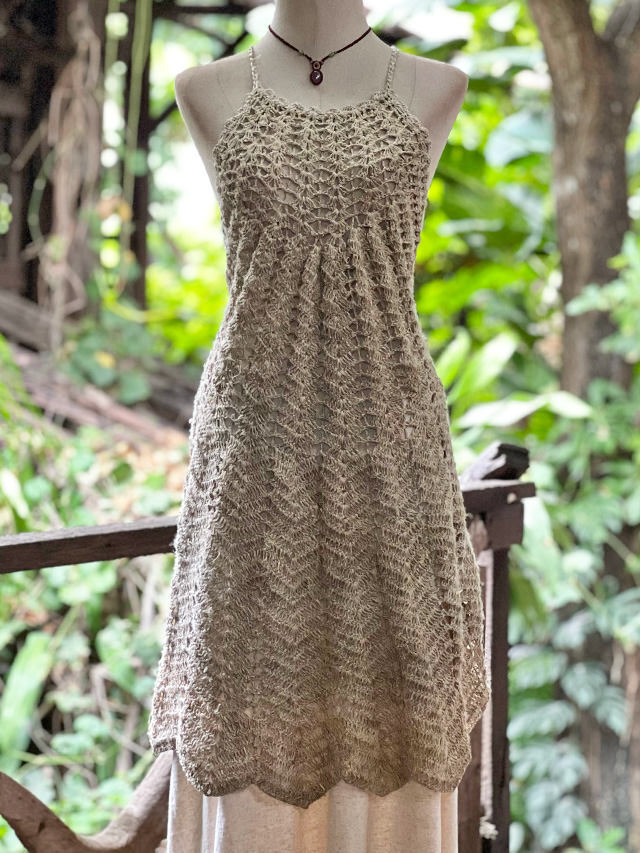 O❗️美品❣️verybrain かぎ針編みワンピース セール☆2990円→990円 クロシェワンピース レディース ニット かぎ