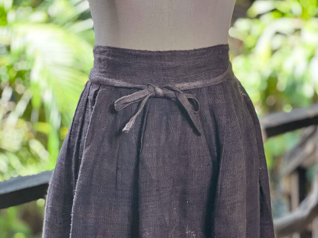 Karma HEMP100% 手織り スカート・草木染め