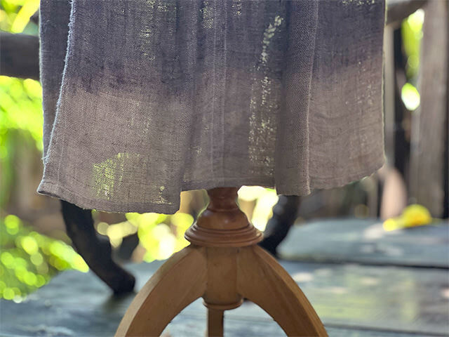 Karma HEMP100% 手織り スカート・草木染め