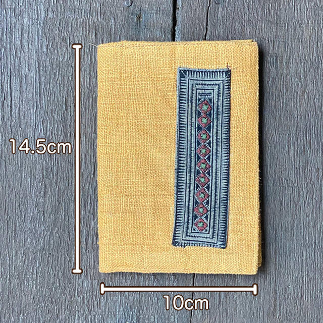 HEMP 古布付き パスポート ケース