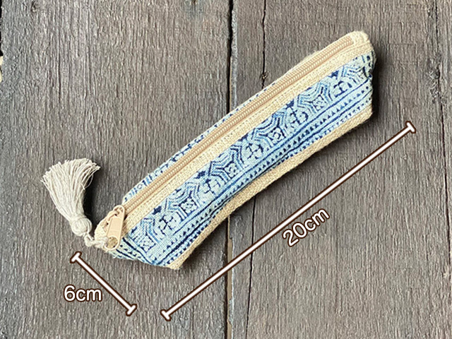 HEMP インディゴ抜染 ペンケース